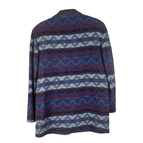 Vintage | Aztec Tribal Wool Blend Oversized Blazer Suit Coat Jacket Cottage 10 - Picture 2 of 6